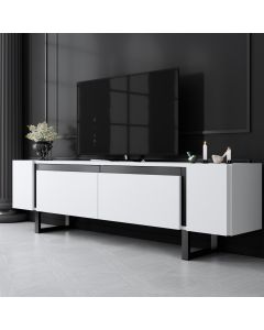 HANAH HOME TV komoda Yildiz, bela/crna