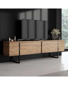 HANAH HOME TV komoda Luxe, braon/crna