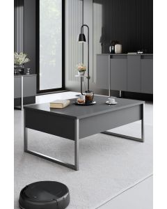 HANAH HOME Klub sto Luxe, antracit/srebrna - 618BLY1350