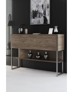 HANAH HOME Komoda za dnevnu sobu Luxe, braon/srebrna