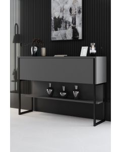 HANAH HOME Komoda za dnevnu sobu Luxe, antracit/crna