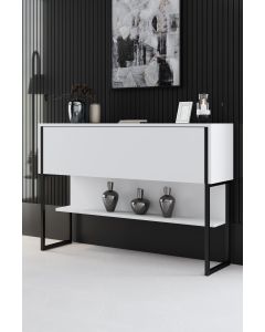 HANAH HOME Komoda za dnevnu sobu Luxe, crna/bela