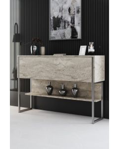 HANAH HOME Komoda za dnevnu sobu Luxe, krem/siva