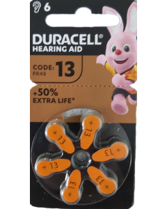 DURACELL Baterija za slušni aparat ZA13 1,45V, 6 kom (cena po komadu) - 46465