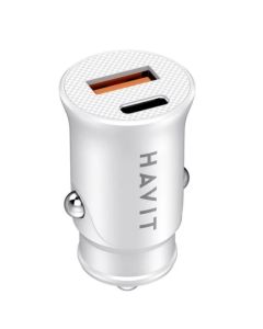 HAVIT Auto punjač CC2022 dual port PD20W USB-A+ USB-C