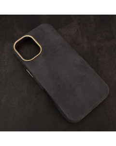 Maska za iPhone 17 Mag Case Alkantara siva