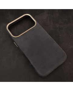 Maska za iPhone 17 Pro Mag Case Alkantara siva