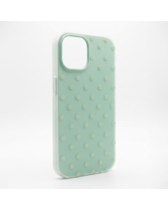 Maska za iPhone 15 tirkiz Candy Dots