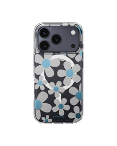 Maska za iPhone 17 Pro plavo Mag Case SwitchEasy Fleur siva