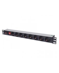 INTELLINET 19 Power Strip 8-Sockets German type produzni kabl sa zastitom crni - 62275