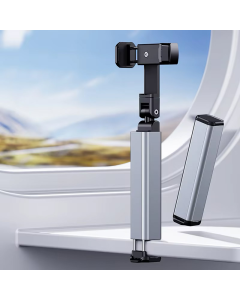 Dzepni držač za mobilni telefon sa stativom 360 srebrni