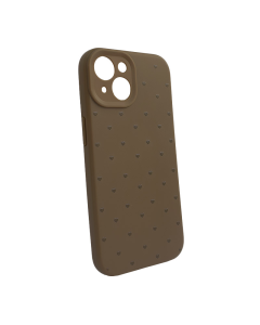 Maska za iPhone 15 braon Cute Heart