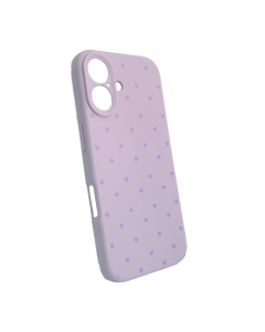 Maska za iPhone 16 ljubičasta Cute Heart