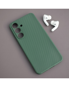 Maska za Samsung S25 FE/ S731B Carbon fiber zelena