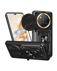 Maska za Honor Magic 8 Lite/ X9d Titan Ring Wallet crna