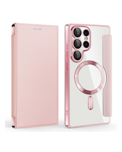 Maska za Samsung S25 Ultra/ S938B na preklop Coral Mag Case Book roze