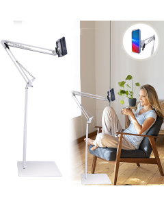 Univerzalni podni stalak za mobilni telefon 175 cm beli