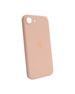 Maska za iPhone 16e/ 17e Golden Heartbeat roze