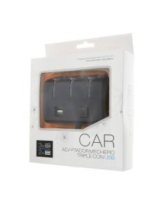 Adapter utičnica za auto 3u1 crni