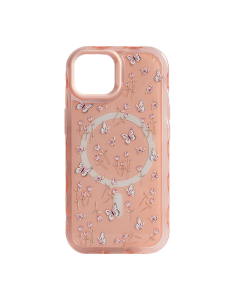 Maska za iPhone 15 Mag Case Floral Series pink