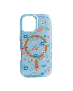 Maska za iPhone 16 Mag Case Floral Series plava