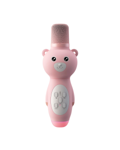 Mikrofon karaoke + zvučnik K6 roze