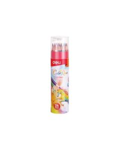 DELI Drvene bojice u tubi  1/24 + rezač - 630897