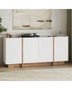NORDURE Komoda Dorma, bela/braon