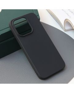 Maska za iPhone 15 Pro 6.1 mat crna silikonska Skin - 209736