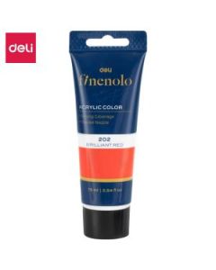 DELI Akrilna boja u tubi crvena 75ml - 640729