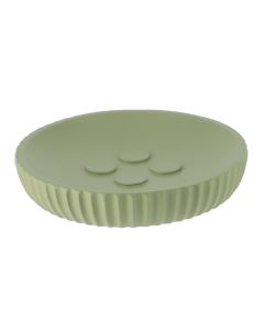 TENDANCE Posuda za sapun 2.4x11cm Pruge, poliresin/zelena - 64103143
