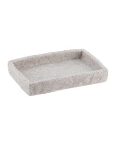 TENDANCE Posuda za sapun 2x13x9cm, poliresin/siva - 64120180