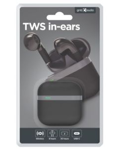 GEMBIRD Bluetooth slušalice TWS-02-BK, TWS, crna/siva - 47067