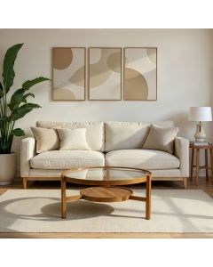 HANAH HOME Klub sto Flora, braon