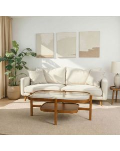 HANAH HOME Klub sto Godiva, braon