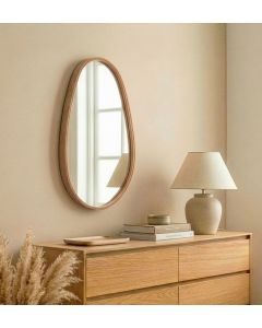 HANAH HOME Ogledalo Pear, braon