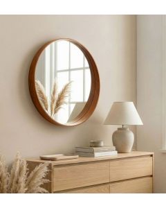 HANAH HOME Dekorativno ogledalo Bias 60, braon