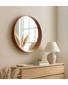 HANAH HOME Dekorativno ogledalo Bias 80, braon