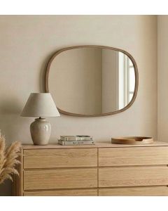 HANAH HOME Dekorativno ogledalo Cloudy 55, braon
