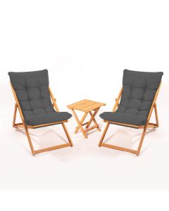 HANAH HOME Baštenski set sto i stolice My005, siva - 644MYD1135