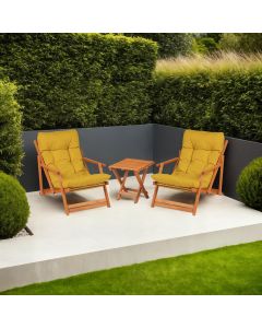 HANAH HOME Baštenski set sto i stolice My007, žuta