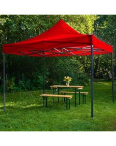SAVACOOP Sklopivi paviljon 3x6m, crvena - 64707
