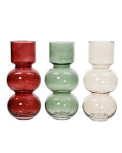 DEKOR DOM Vaza TRANSPARENT GLASS 26cm 647582 - KMG