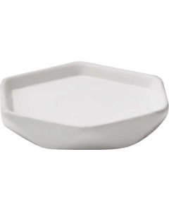 TENDANCE Posuda za sapun Dijamant 2x11,5 cm keramika, bela - 6480100
