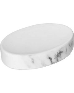 TENDANCE Posuda za sapun Marbre 13x8,5x3 cm keramika bela - 6482602