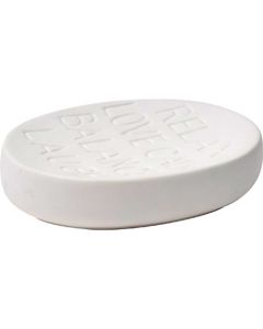 TENDANCE Posuda za sapun Relax 12x8,5x3 cm keramika, bela - 6488104