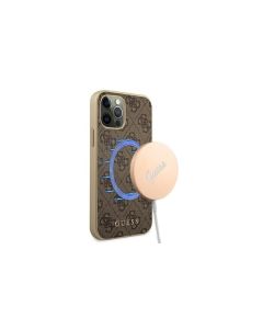 GUESS Futrola za iPhone 13 Pro Brown 4G Collection MagSafe - GSM116068