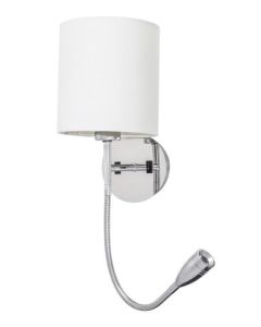 Rabalux Zidna lampa Larkin E27 1x MAX 40 + LED 3W hrom (6529) - 6529