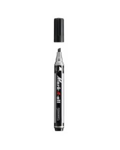 STABILO Permanentni marker, crni, kosi vrh, kutija 1/10 - 6531046