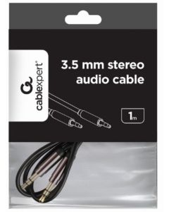 GEMBIRD Kabl CCAP-444-1M 3.5mm stereo plug to 3.5mm stereo plug audio, pozlaceni konektor, 1m - 47345
